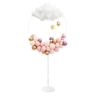 PartyPal Ballonnen Standaard Rond Wit - 168x78 cm