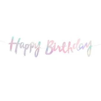 PartyPal Happy Birthday Holografische Banner - 110 cm