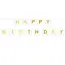 PartyPal Banner Happy Birthday - Wit & Goud - 20x190cm