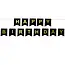 PartyPal Banner Happy Birthday - Zwart & Goud