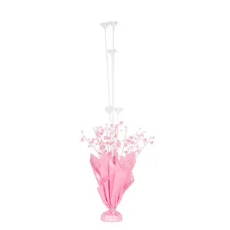 PartyPal Roze Ballon Gewicht met stokjes voor ballonnen PartyPal Roze Ballon Gewicht met stokjes voor ballonnen