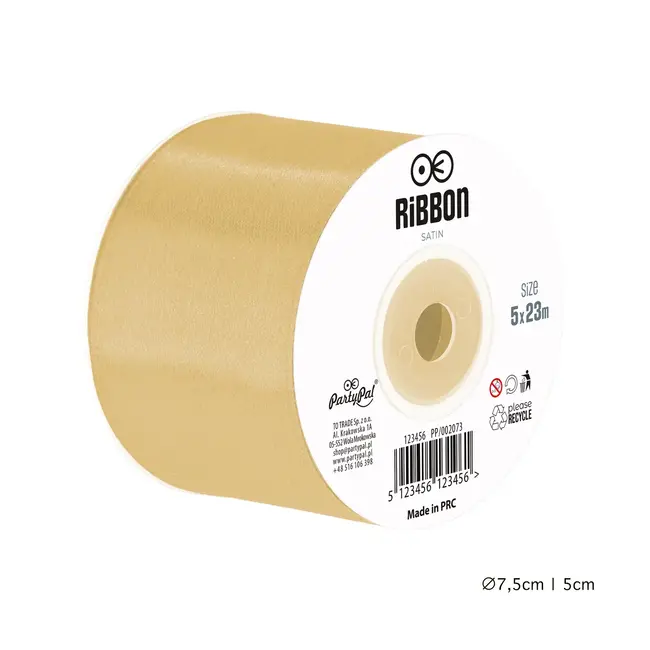 Satijn Lint Goud - 50 mm x 23 mtr