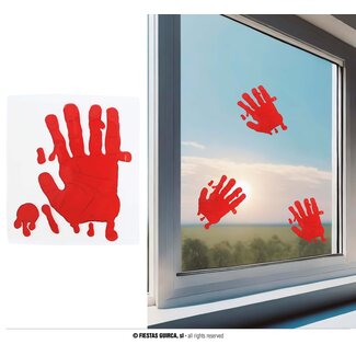 Fiesta Raamdecoratie Horror Bebloede Hand