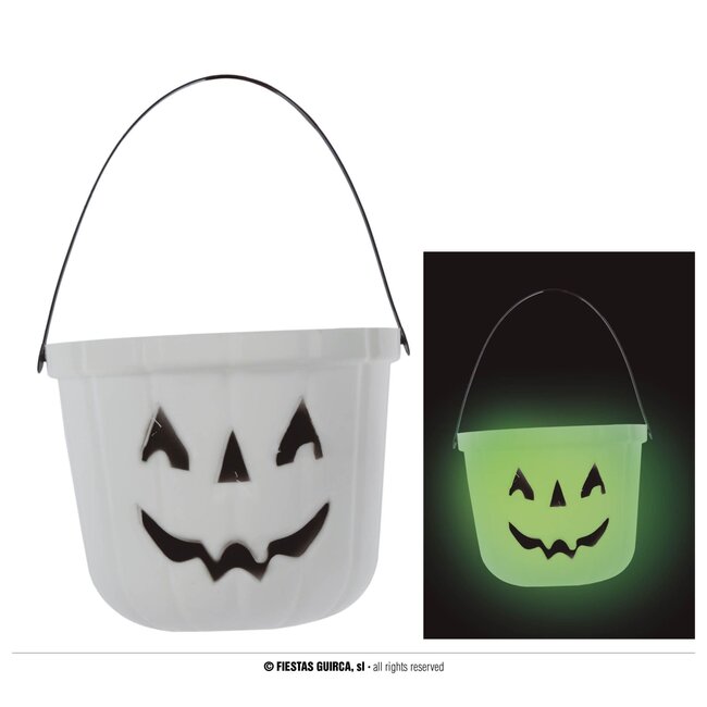 Glow in the Dark Halloween Snoep Emmer - 20x14,5cm