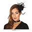 Guirca Haarclip Black Flower and Feathers