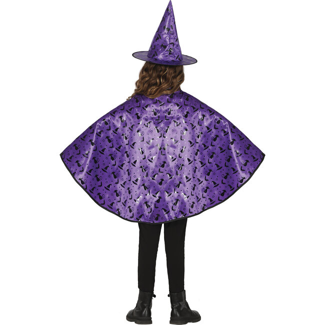 Heksen Cape & Hoed - Paars