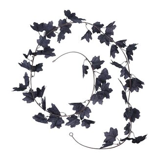 Fiesta Black Leaves Garland - 180cm