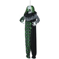thumb-Hanging green clown with light, sound and movement - 165 cm-2