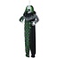 Hanging green clown with light, sound and movement - 165 cm