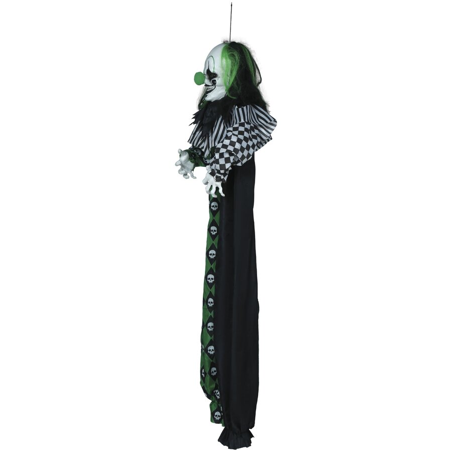 Hanging green clown with light, sound and movement - 165 cm-4