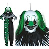 Guirca Hanging green clown with light, sound and movement - 165 cm