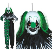 thumb-Hanging green clown with light, sound and movement - 165 cm-1