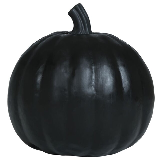Zwart Pompoen met Licht - 20 cm