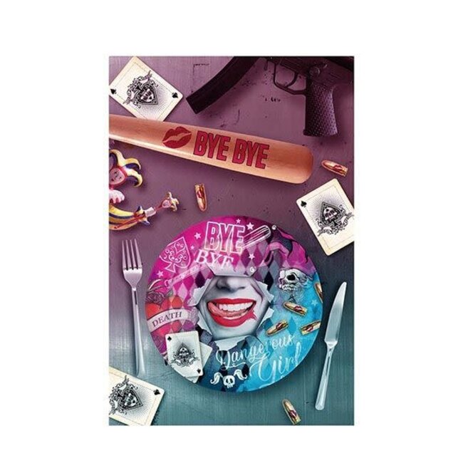 Bordjes Harley Quinn - 23 cm - 6 st