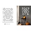 Guirca Glitter Stickers Skull - 30x40cm