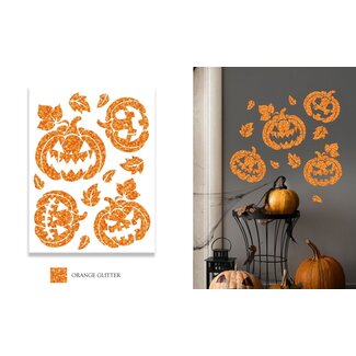 Guirca Glitter Stickers Pumpkin - 30x40cm