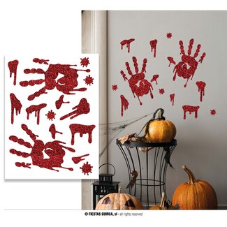 Guirca Glitter Stickers Bloederige Hand - 30x40cm