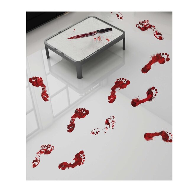 Zelfklevende Bloederige Voetafdrukken - 2 vellen - 25x70 cm