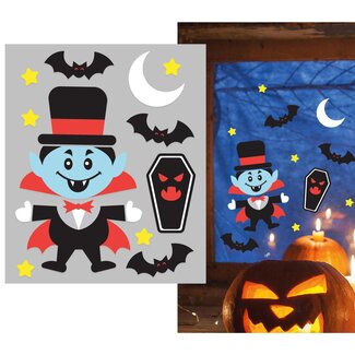 Fiesta Raam Gel Stickers  Vampire - 20x25cm