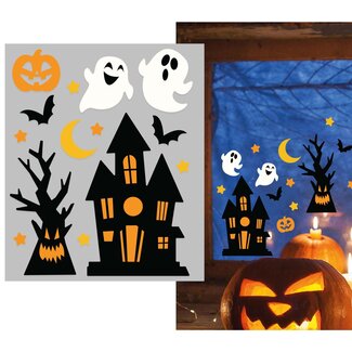 Fiesta Raam Gel Stickers  Ghosts - 20x25cm