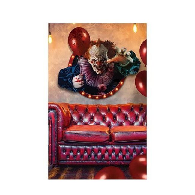 Zelfklevende Wanddecoratie Horror Clown - 70x80 cm