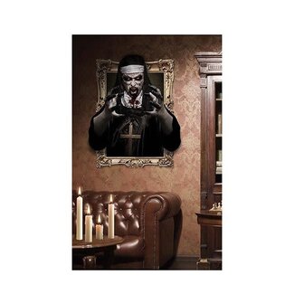 Guirca Zelfklevende Wanddecoratie Horror Nun - 70x80 cm