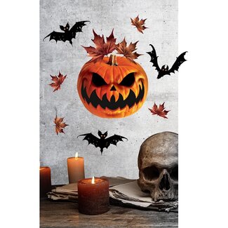 Guirca Zelfklevende Wanddecoratie Horror Pumpkin - 25x70 cm
