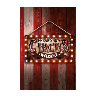 Guirca Houten Decoratie Bord Horror Clown - 35x20 cm