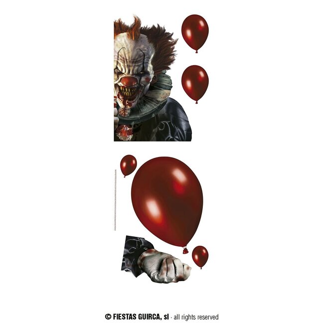 Raam Stickers Horror Clown - 30x40cm