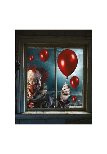 Raam Stickers Horror Clown - 30x40cm 