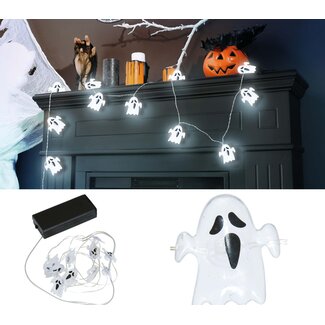Guirca Slinger Spookjes met Led - 10 st - 120 cm