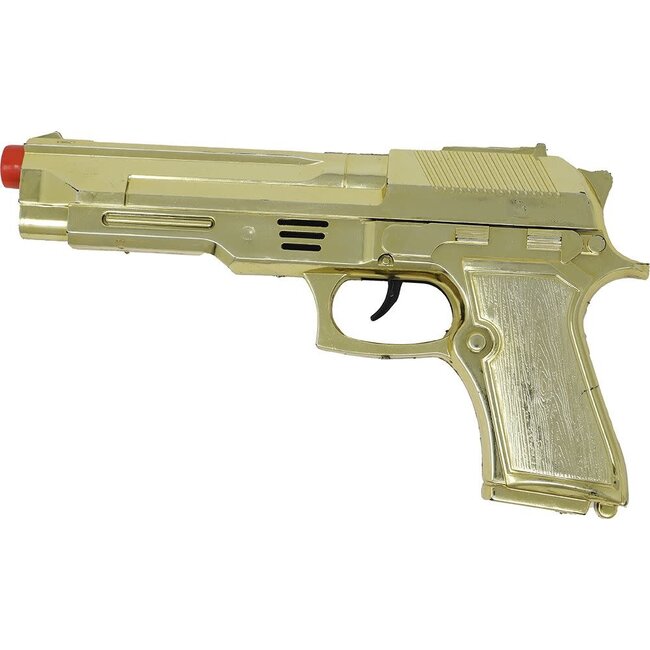 Goudkleurig Metallic Pistool - 22 cm