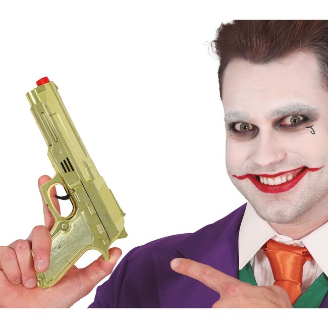 Goudkleurig Metallic Pistool - 22 cm