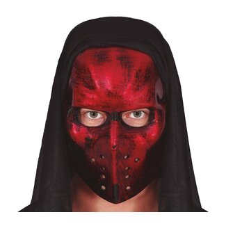 Guirca Red Hockey Mask with Hood
