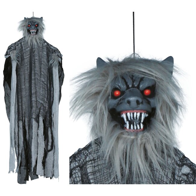 Decoratie Weerwolf met licht en geluid - 120 cm
