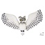 P'tit Clown White Owl Animated With Feathers - 1 mtr