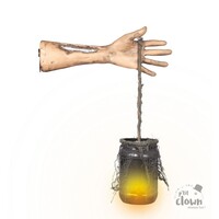 Arm with Lantern - 41x32cm - incl batt