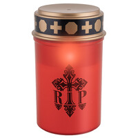 Grafkaars R.I.P. met LED licht - 7 x 12 cm