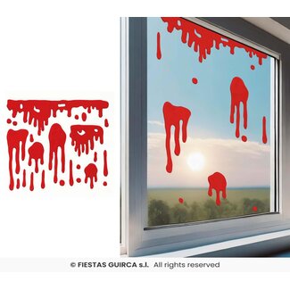Fiesta Raamdecoratie Horror Bloederige Randen