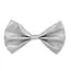 Vlinder strik Glitter zilver