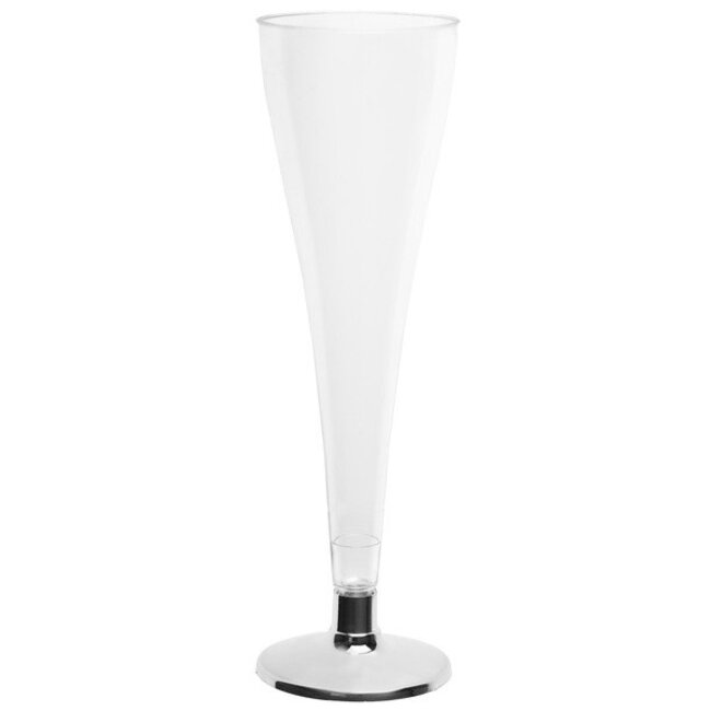 Champagne Glas Deluxe met zwarte voet