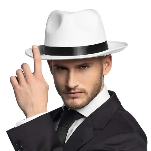 Al Capone Hoed Mafia - Wit 