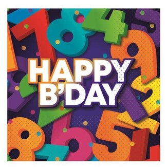 Haza-Witbaard Servetten ”Happy Birthday” - 20st - 25x25cm