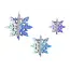 Hanging Decoration Snowflakes iridescent - 6 st - 15-25cm