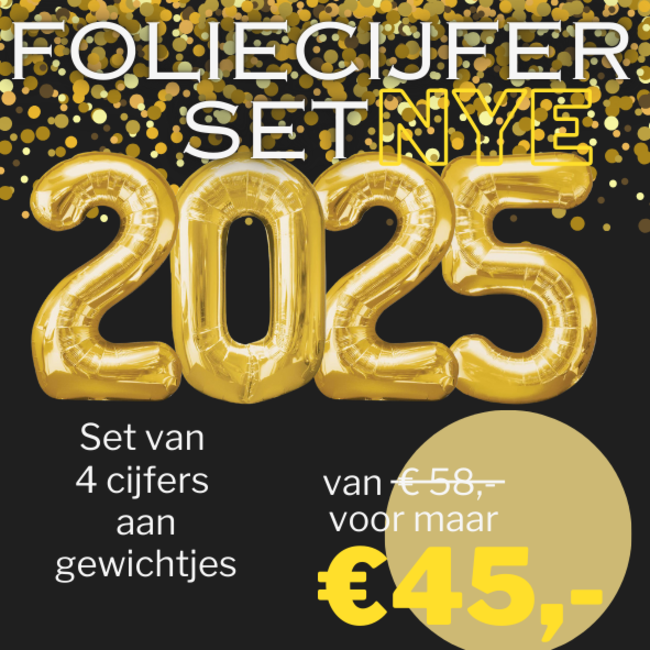 Complete set Folie cijfers 2025 - Goud