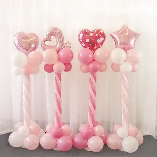 PartyPal Ballonnen Pilaar Frame met Voet - 1,54 mtr