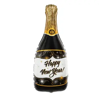 PartyPal Folieballon Champagne Happy New Year PartyPal Folieballon Champagne Happy New Year