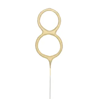 Globos Sterretje Cijfer 8 - Goud