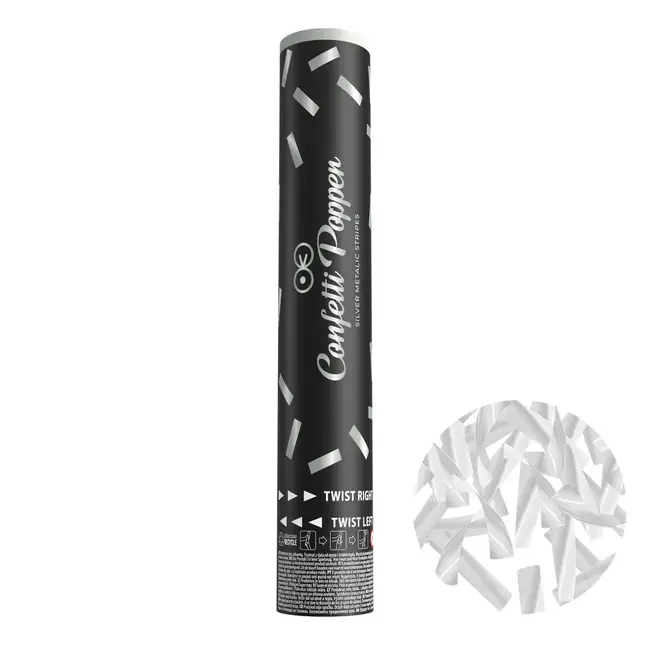 Confetti Shooter Zilver - 30 cm