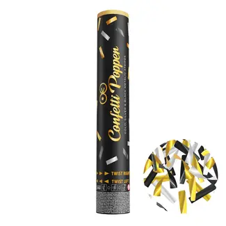 PartyPal Confetti Shooter Goud / Zilver / Zwart - 30 cm